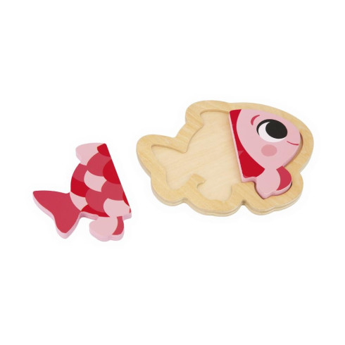 Janod Dřevěné vkládací puzzle pro děti - Domácí mazlíčci 4v1