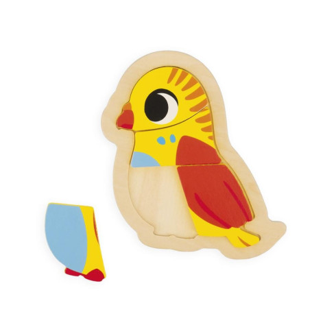 Janod Dřevěné vkládací puzzle pro děti - Domácí mazlíčci 4v1