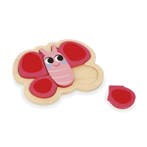 Janod Drevené vkladacie puzzle pre deti - Záhrada 4v1