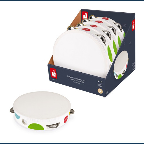 Janod Drevený hudobný nástroj Confetti - Tamburína 