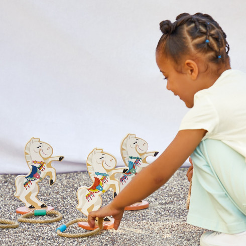 Janod Hádzanie kruhov Applepop - Koniky