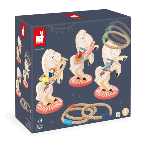 Janod Hádzanie kruhov Applepop - Koniky