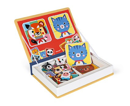 Janod Magnetická kniha Magnetibook Puzzle - Zvieratá