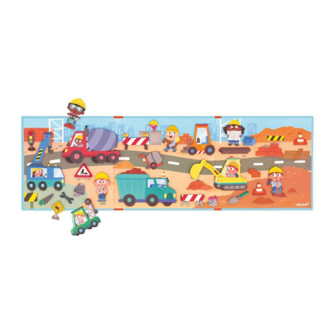 Janod Magnetická kniha Magnetistories - Na stavbe