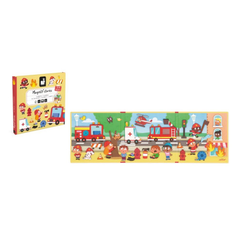 Janod Magnetická kniha Magnetistories - Požiarnici