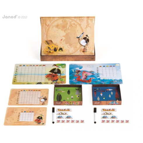 Janod Magnetická spoločenská hra - Pirátske lodičky