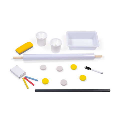 Janod Magnetická tabule oboustranná polohovatelná žluto-šedá