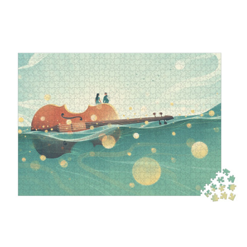Janod Puzzle Art - Plávajúce husle 1000ks