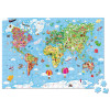 Janod Puzzle - Mapa sveta 300ks, v kufríku