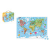 Janod Puzzle - Mapa sveta 300ks, v kufríku