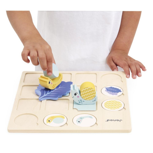 Janod Vzdelávacia hra pre deti logická tabuľka - Slimáky Didaktik