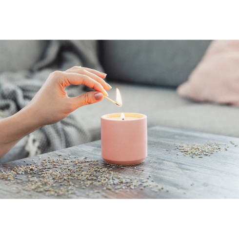 Zdravá sviečka v betóne - Levanduľa, Pačuli, Bergamot 150g