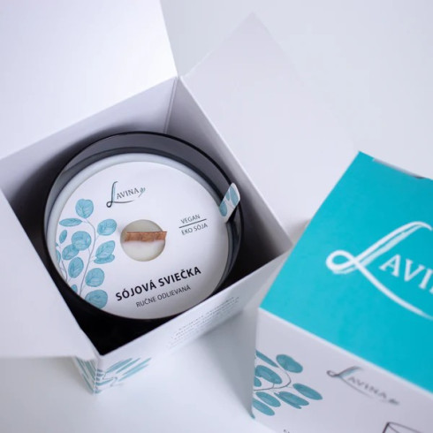 Sójová sviečka - Svieža 130g, Šťavnatá slivka & Šalvia