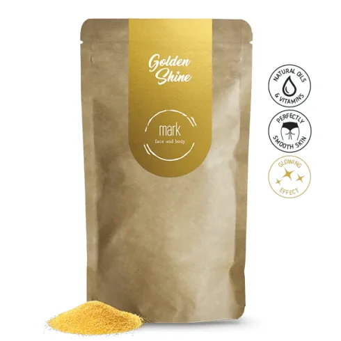 Kávový peeling - Golden Shine 150g, so zlatými trblietkami