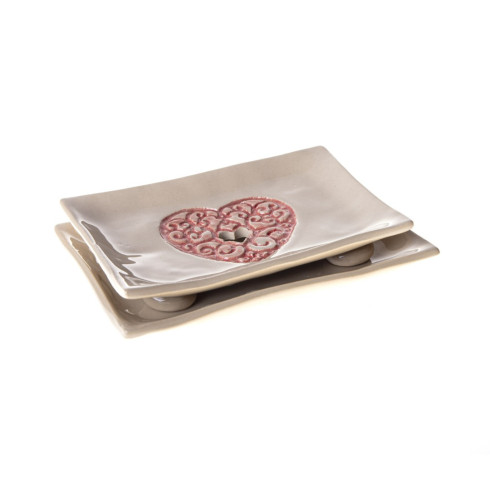 Keramická miska pod mydelničku - Prírodná