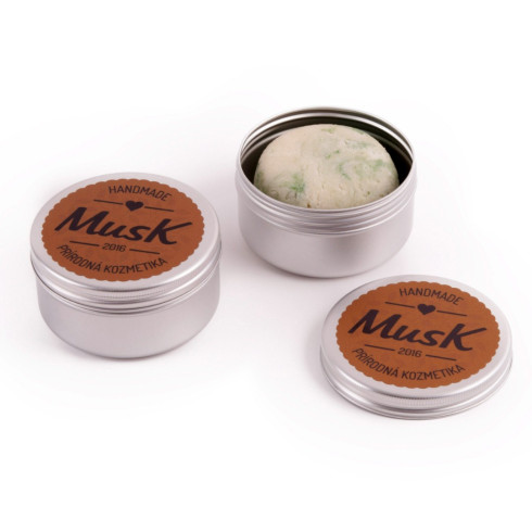 Přenosný obal na tuhý šampon 40g - Hliník, nižší