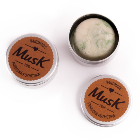 Prenosná dóza na tuhý šampón 80g - Hliníková, vyššia