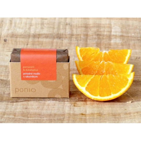 Přírodní mýdlo - Pomeranč & eukalyptus s rakytníkem 100g Přírodní mýdlo - Pomeranč & eukalyptus s rakytníkem 100g