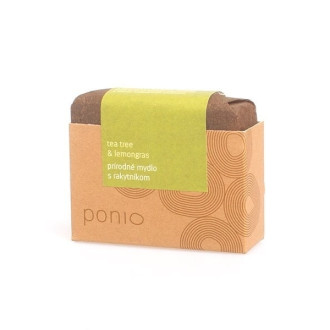 Prírodné mydlo - Tea tree & lemongras s rakytníkom 100g Prírodné mydlo - Tea tree & lemongras s rakytníkom 100g