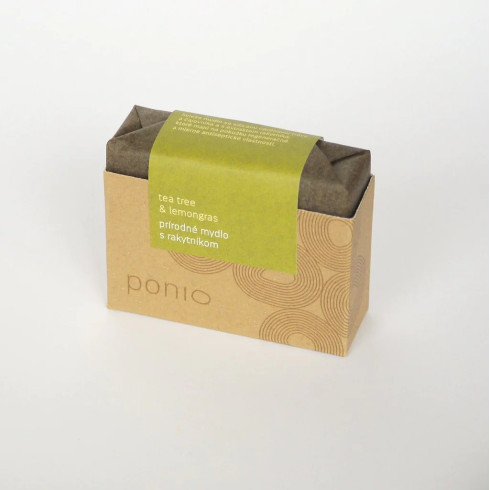 Prírodné mydlo - Tea tree & lemongras s rakytníkom 100g Prírodné mydlo - Tea tree & lemongras s rakytníkom 100g