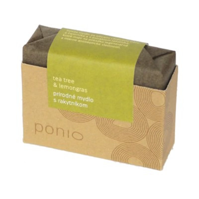 Prírodné mydlo - Tea tree & lemongras s rakytníkom 100g Prírodné mydlo - Tea tree & lemongras s rakytníkom 100g