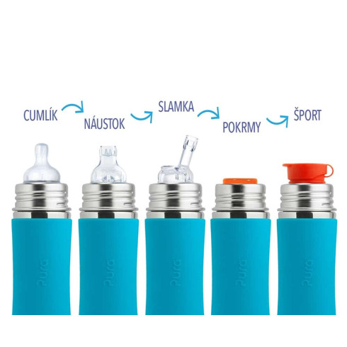 Pura nerezová fľaša so športovým uzáverom - Aqua 550ml Pura nerezová fľaša so športovým uzáverom - Aqua 550ml