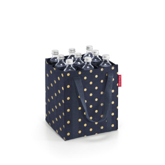 Taška na fľaše - Metallic Dots Blue Taška na fľaše - Metallic Dots Blue