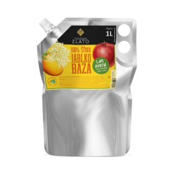100% BIO Jablková šťava s bazou, 1L
