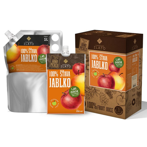 100% BIO Šťava jablko, 1L