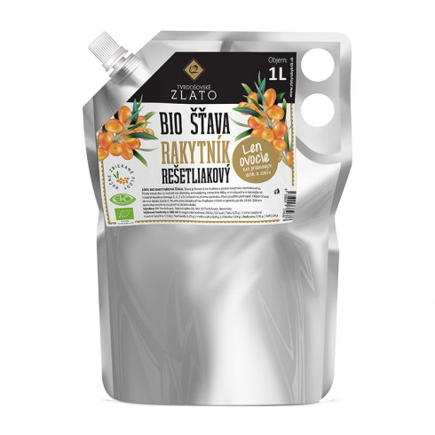100% BIO Šťáva z rakytníku – včetně oleje, 1L