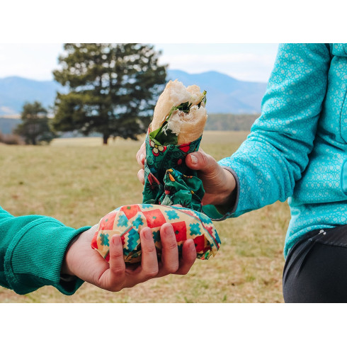 Voskový ubrousek - Folk, 4ks Kombo S+M+L+XL, Včelobal