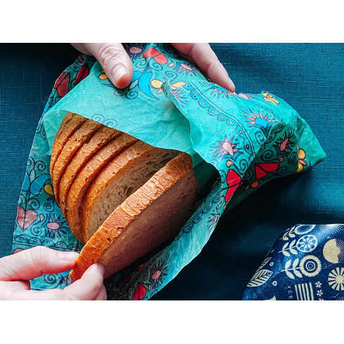 Voskový ubrousek - Folk, 4ks Kombo S+M+L+XL, Včelobal