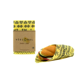 Voskový obrúsok - Folk, veľkosť M 27x25cm, Včelobal Voskový obrúsok - Folk, veľkosť M 27x25cm, Včelobal