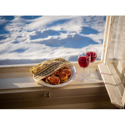 Voskový ubrousek - Folk, velikost M 27x25cm, Včelobal