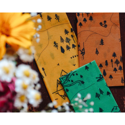 Voskový obrúsok - Outdoorové balenie, Včelobal Voskový obrúsok - Outdoorové balenie, Včelobal