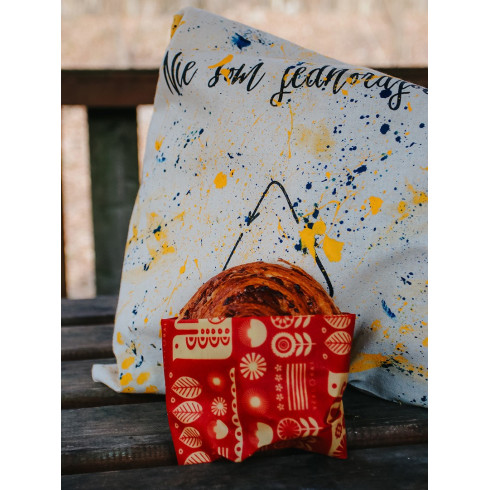 Voskový obrúsok - Rozkvitnuté, veľkosť M 27x25cm, Včelobal