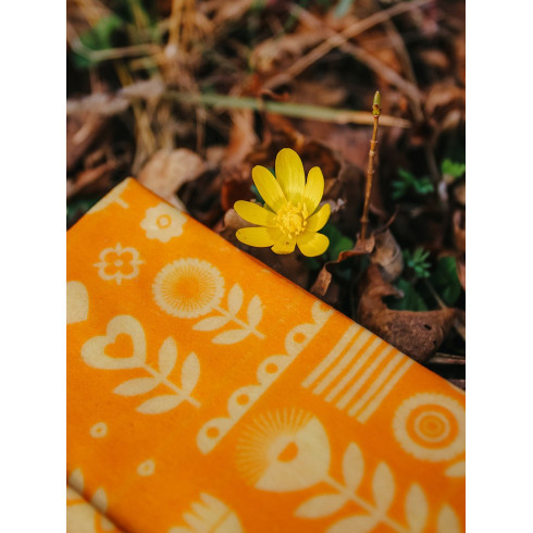 Voskový obrúsok - Rozkvitnuté, veľkosť XL 50x45cm, Včelobal