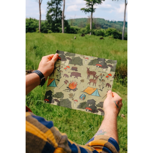 Voskový obrúsok - Susedný kraj, 2ks Duo M+L, Včelobal