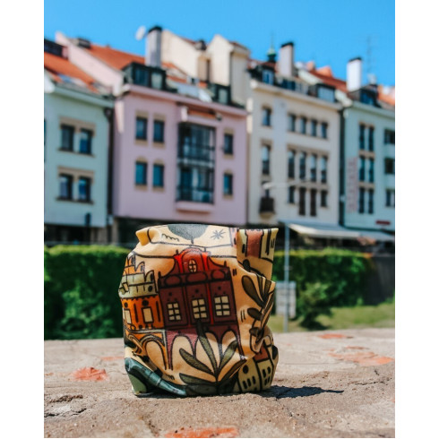 Voskový obrúsok - Susedný kraj, veľkosť L 37x34cm, Včelobal