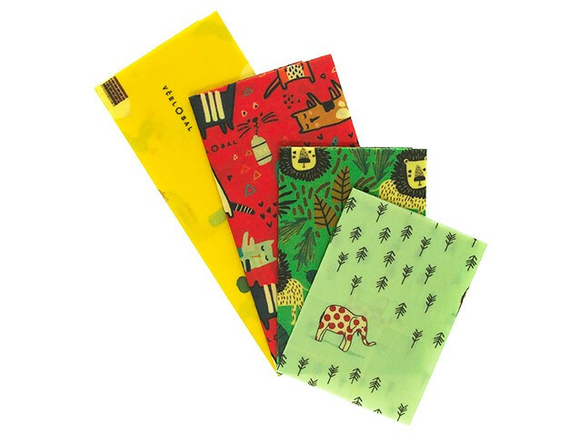 Voskový obrúsok - Zvieratká, 4ks Kombo S+M+L+XL, Včelobal
