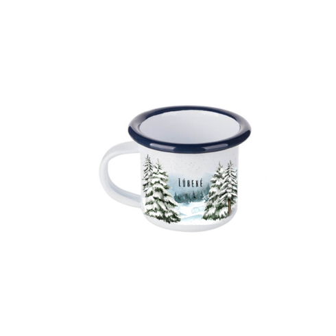 Smaltovaný hrnček - Zima pod Chočom 70ml