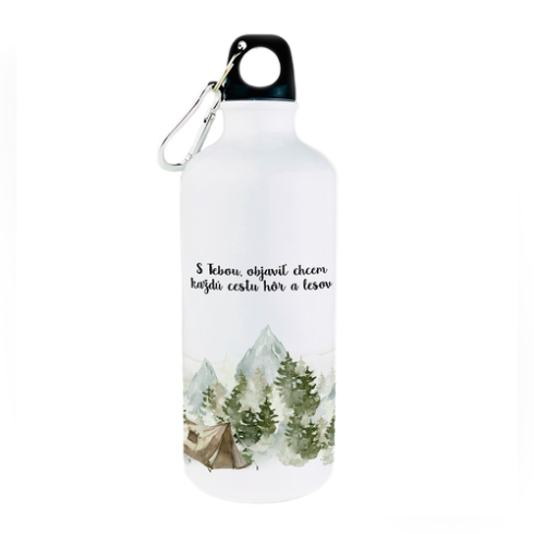 Turistická fľaša - S tebou, objaviť chcem každú cestu hôr a lesov 600ml