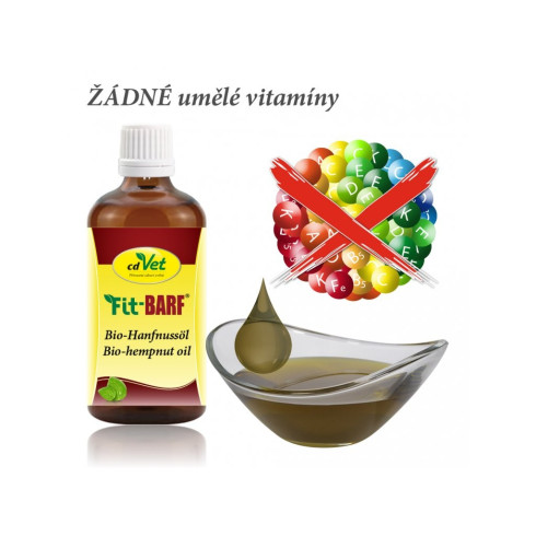 Fit-Barf Konopný olej „Fit-Barf Bio-Hanfnussől“ 100ml, pro psy