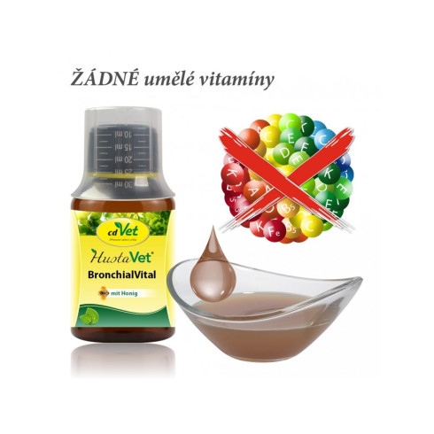 HustaVet Bronchial Vital Sirup, 100ml - pre psy a mačky 
