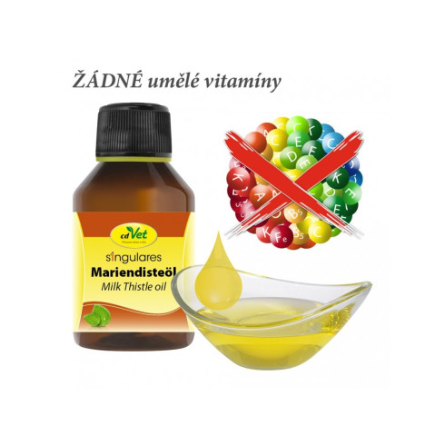 Ostropestřkový olej - Mariendistelöl 100ml, pro psy a kočky Ostropestřkový olej - Mariendistelöl 100ml, pro psy a kočky