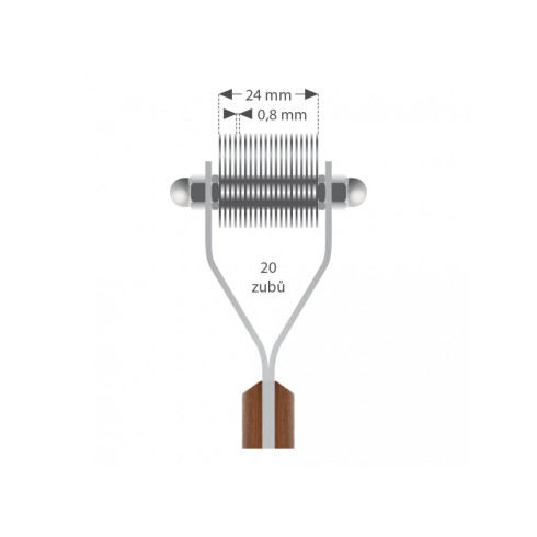 Trimovací hřeben MARS 0,8/24/20 extra jemný úzký