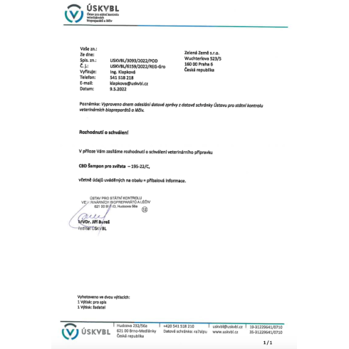 CBD Šampón pre zvieratá - 125ml CBD Šampón pre zvieratá - 125ml