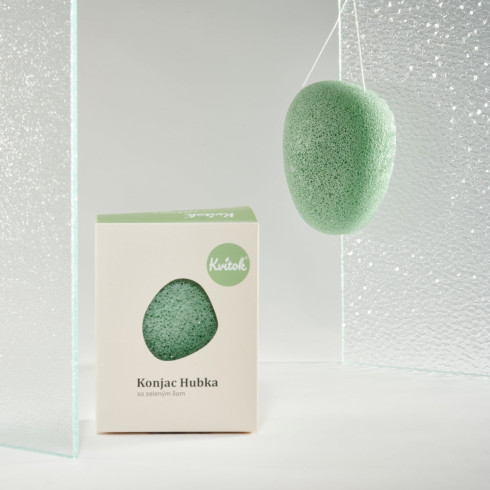 Čistiaca hubka Konjac so zeleným ílom - Telová