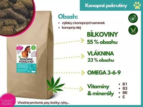 Konopné pokrutiny - 1kg