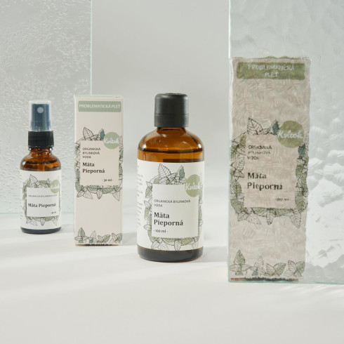 Organická bylinková voda - Mäta pieporná 100ml